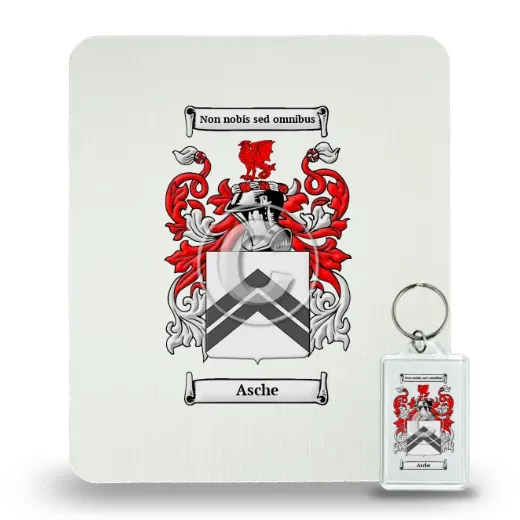 Asche Mouse Pad and Keychain Combo Package