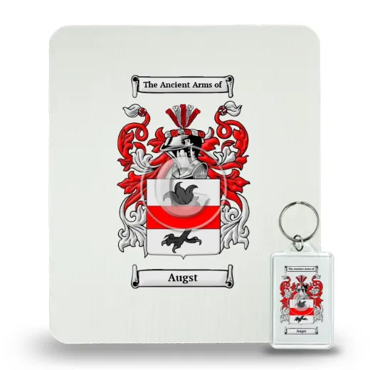 Augst Mouse Pad and Keychain Combo Package