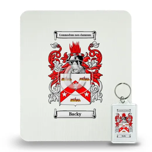 Backy Mouse Pad and Keychain Combo Package