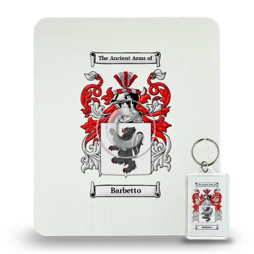 Barbetto Mouse Pad and Keychain Combo Package