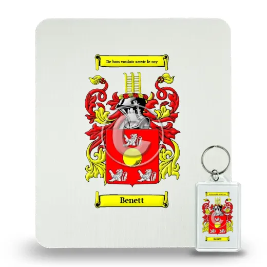 Benett Mouse Pad and Keychain Combo Package