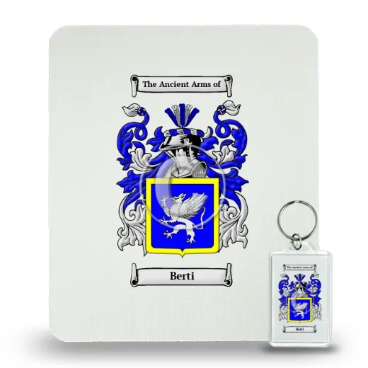 Berti Mouse Pad and Keychain Combo Package