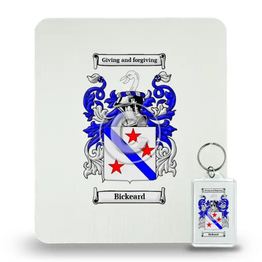 Bickeard Mouse Pad and Keychain Combo Package