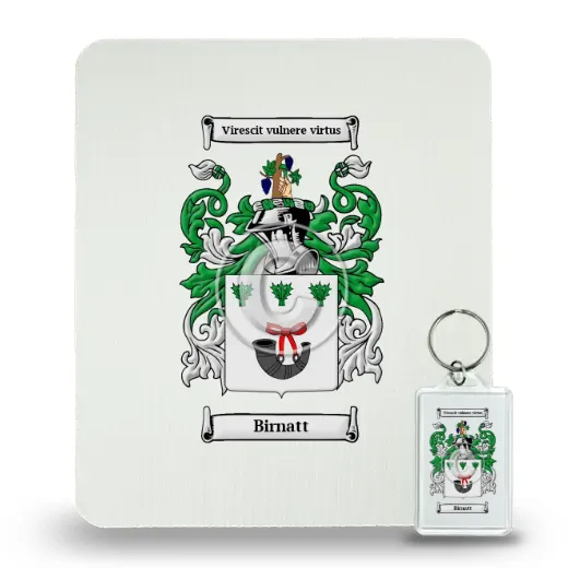 Birnatt Mouse Pad and Keychain Combo Package