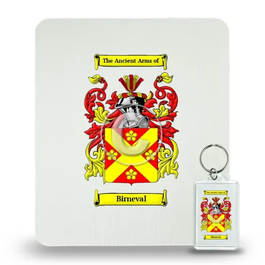 Birneval Mouse Pad and Keychain Combo Package