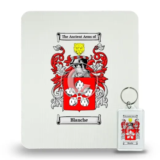 Blanche Mouse Pad and Keychain Combo Package