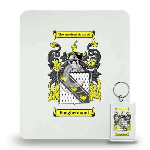 Boughermand Mouse Pad and Keychain Combo Package