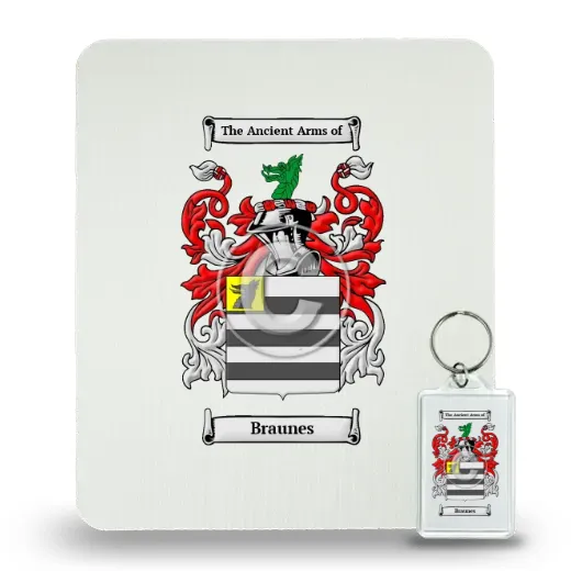 Braunes Mouse Pad and Keychain Combo Package