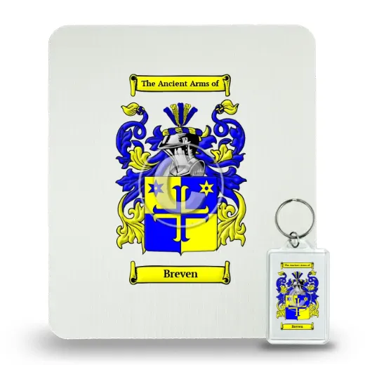 Breven Mouse Pad and Keychain Combo Package