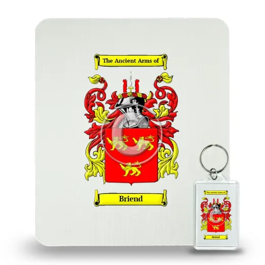 Briend Mouse Pad and Keychain Combo Package
