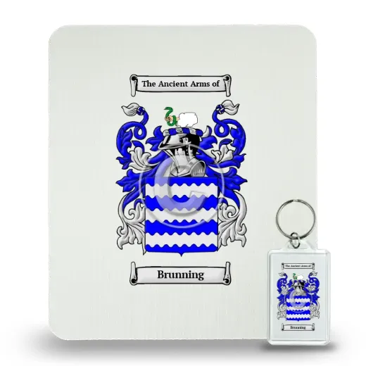 Brunning Mouse Pad and Keychain Combo Package