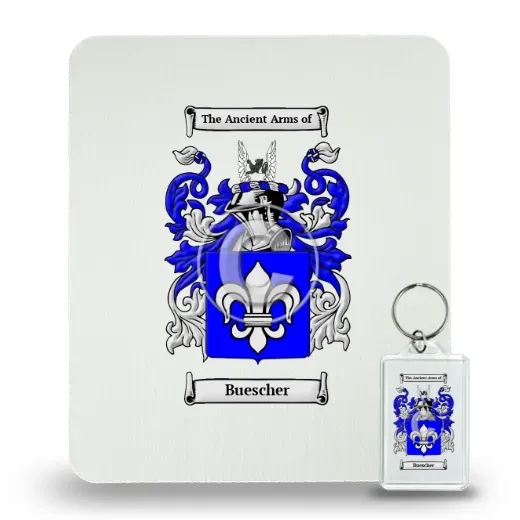 Buescher Mouse Pad and Keychain Combo Package