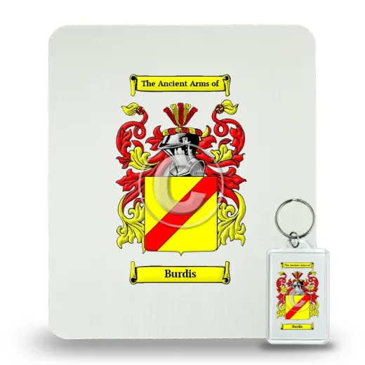 Burdis Mouse Pad and Keychain Combo Package