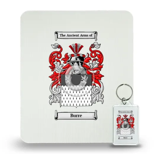 Burre Mouse Pad and Keychain Combo Package