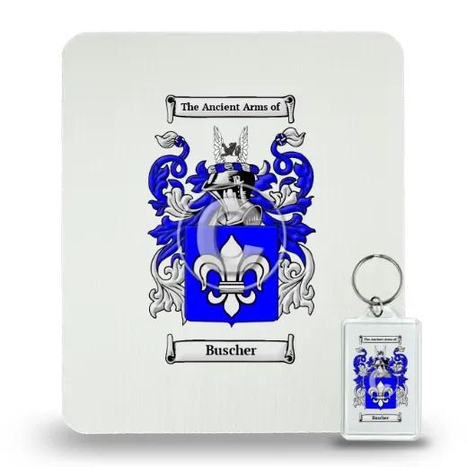 Buscher Mouse Pad and Keychain Combo Package
