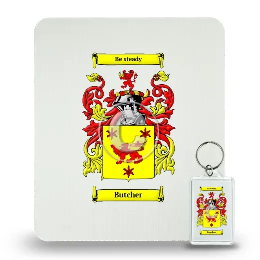 Butcher Mouse Pad and Keychain Combo Package