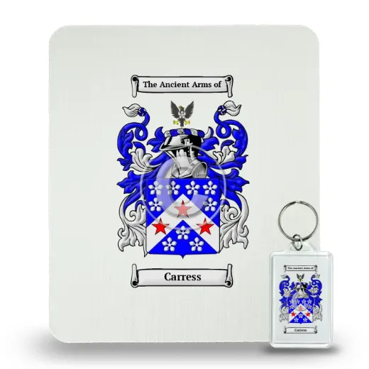 Carress Mouse Pad and Keychain Combo Package