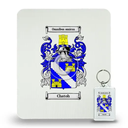 Chatoh Mouse Pad and Keychain Combo Package