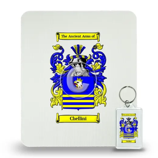 Chellini Mouse Pad and Keychain Combo Package