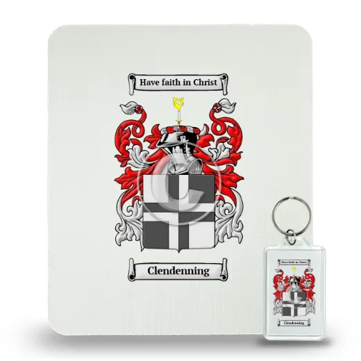 Clendenning Mouse Pad and Keychain Combo Package