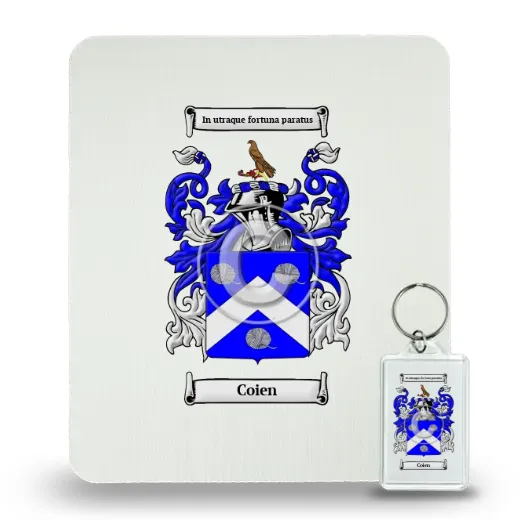 Coien Mouse Pad and Keychain Combo Package