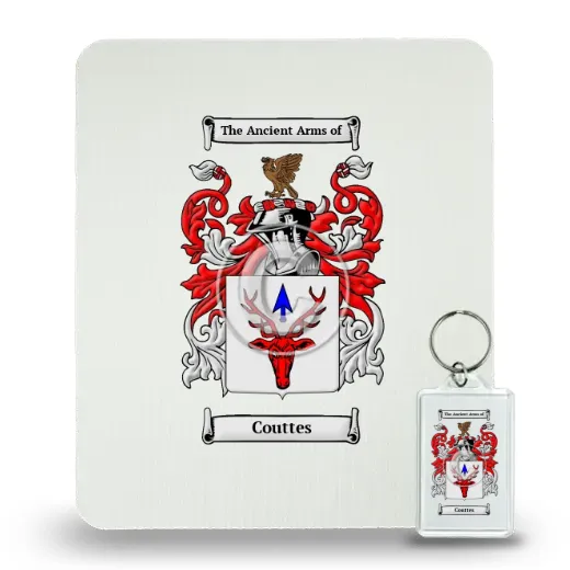 Couttes Mouse Pad and Keychain Combo Package