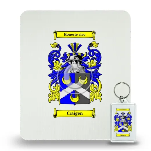 Craigen Mouse Pad and Keychain Combo Package