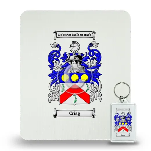 Criag Mouse Pad and Keychain Combo Package