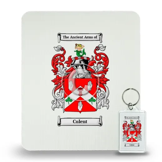Culent Mouse Pad and Keychain Combo Package