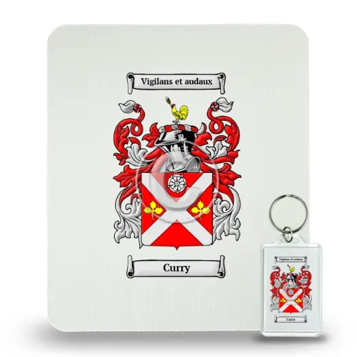 Curry Mouse Pad and Keychain Combo Package