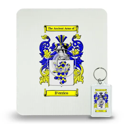 D'errico Mouse Pad and Keychain Combo Package