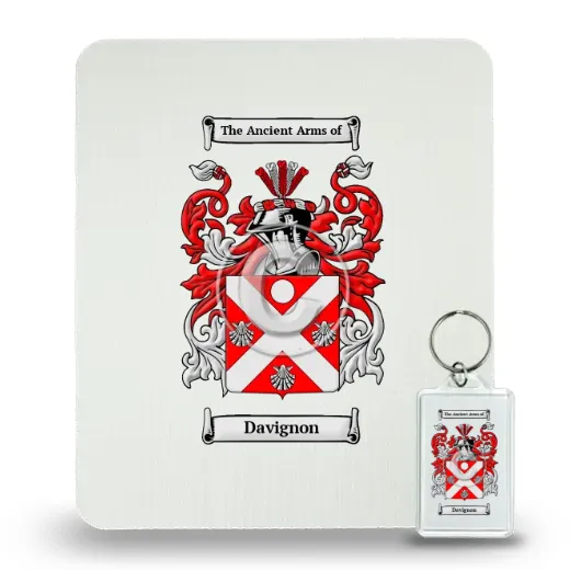 Davignon Mouse Pad and Keychain Combo Package