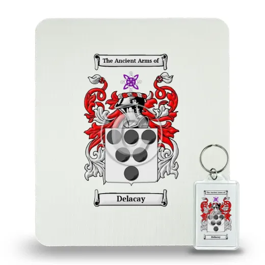 Delacay Mouse Pad and Keychain Combo Package