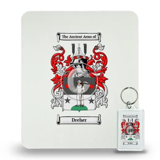Dreher Mouse Pad and Keychain Combo Package