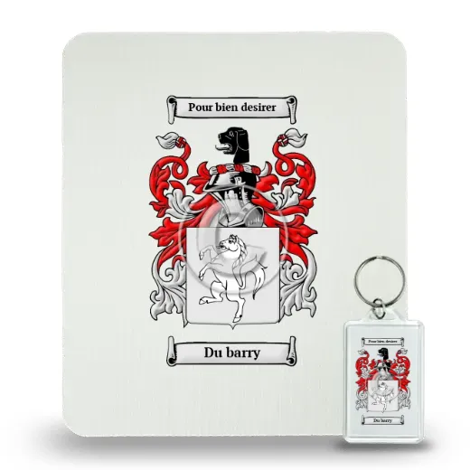 Du barry Mouse Pad and Keychain Combo Package