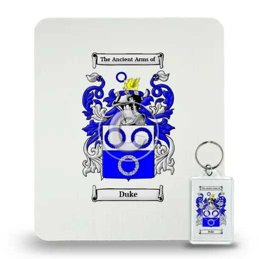 Duke Mouse Pad and Keychain Combo Package