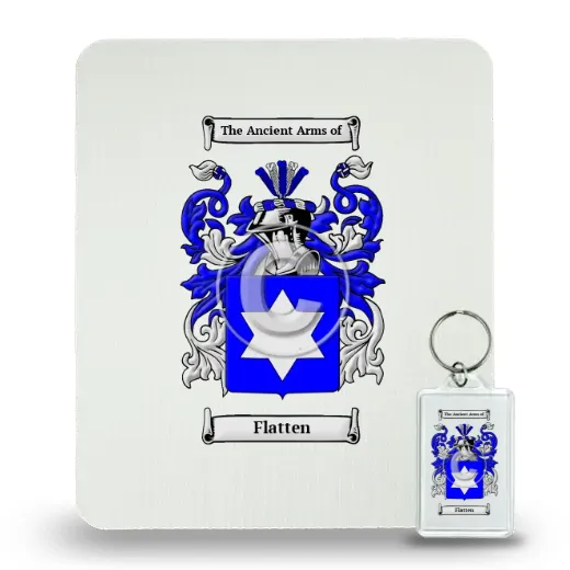 Flatten Mouse Pad and Keychain Combo Package