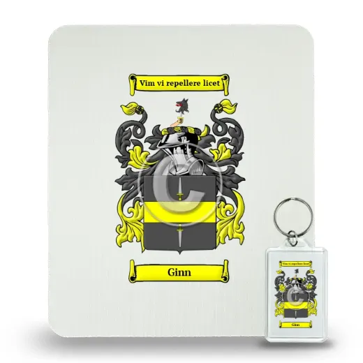Ginn Mouse Pad and Keychain Combo Package