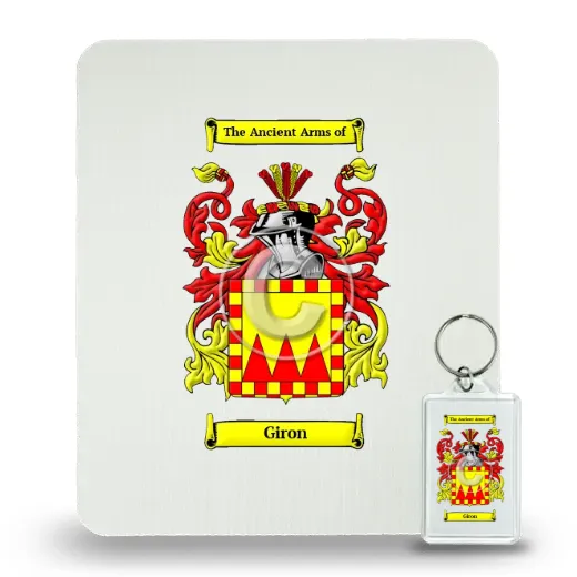 Giron Mouse Pad and Keychain Combo Package