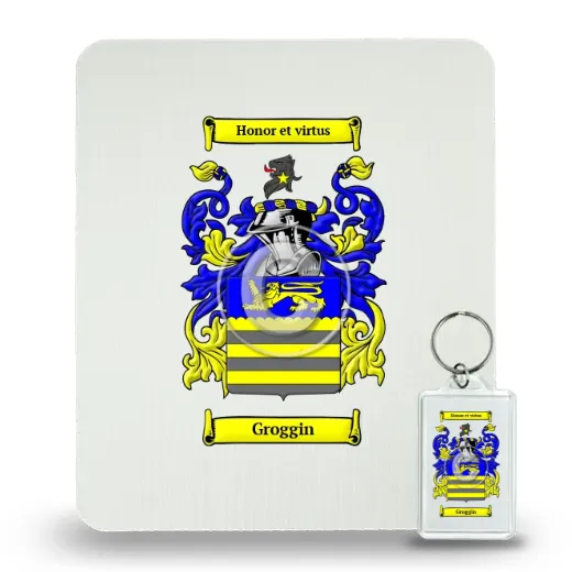 Groggin Mouse Pad and Keychain Combo Package