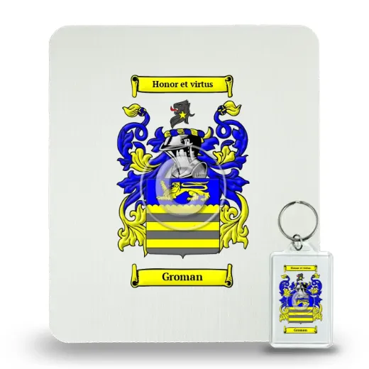 Groman Mouse Pad and Keychain Combo Package