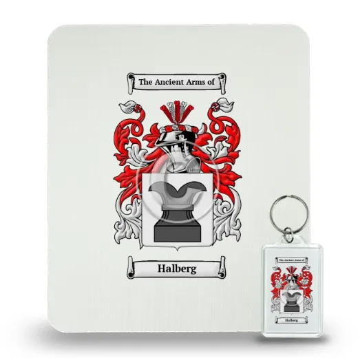 Halberg Mouse Pad and Keychain Combo Package