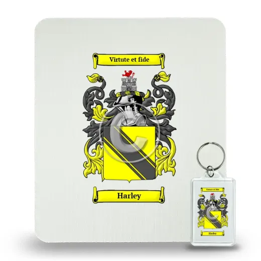 Harley Mouse Pad and Keychain Combo Package
