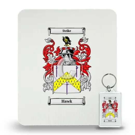 Hawk Mouse Pad and Keychain Combo Package