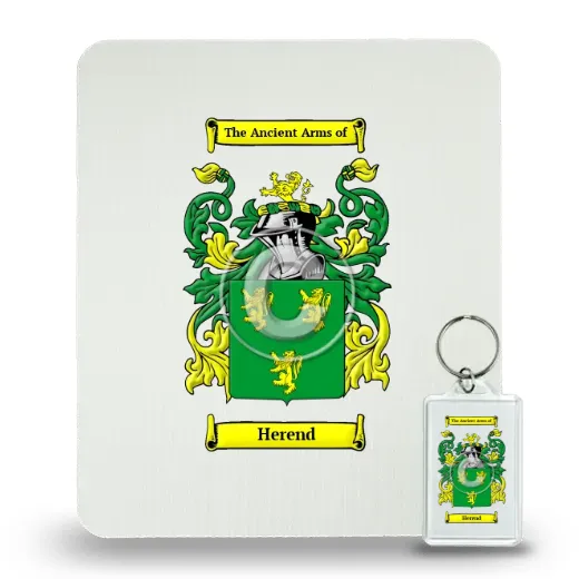Herend Mouse Pad and Keychain Combo Package