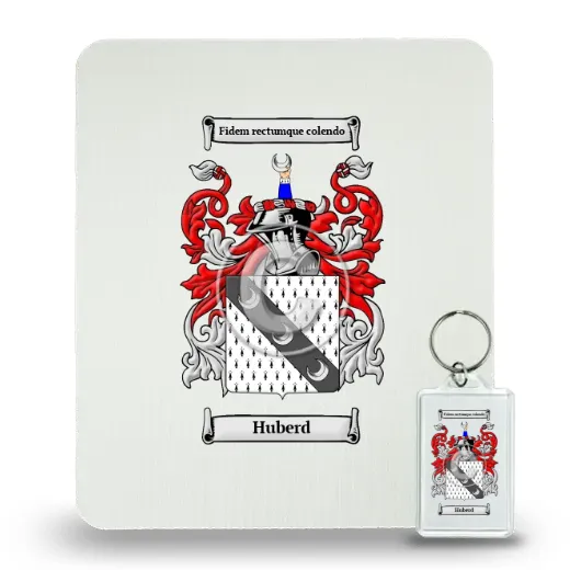 Huberd Mouse Pad and Keychain Combo Package