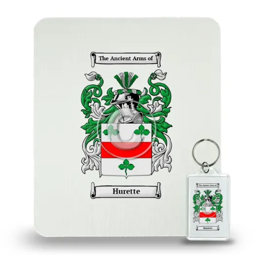 Hurette Mouse Pad and Keychain Combo Package