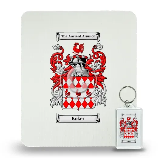 Koker Mouse Pad and Keychain Combo Package