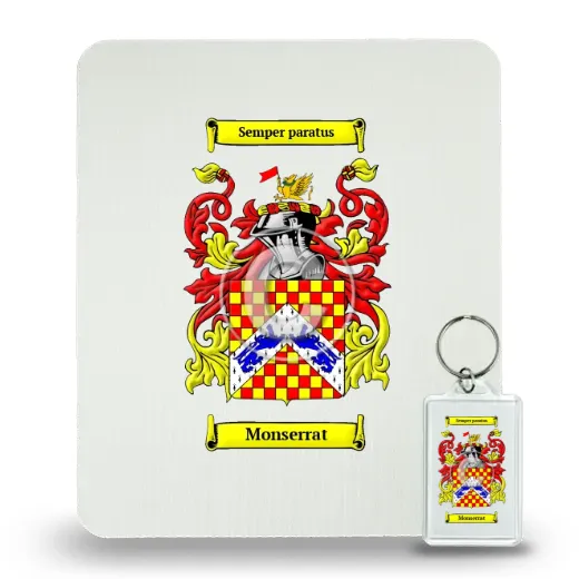 Monserrat Mouse Pad and Keychain Combo Package