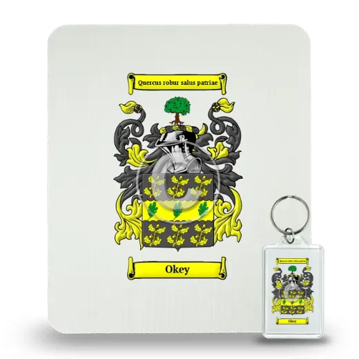 Okey Mouse Pad and Keychain Combo Package